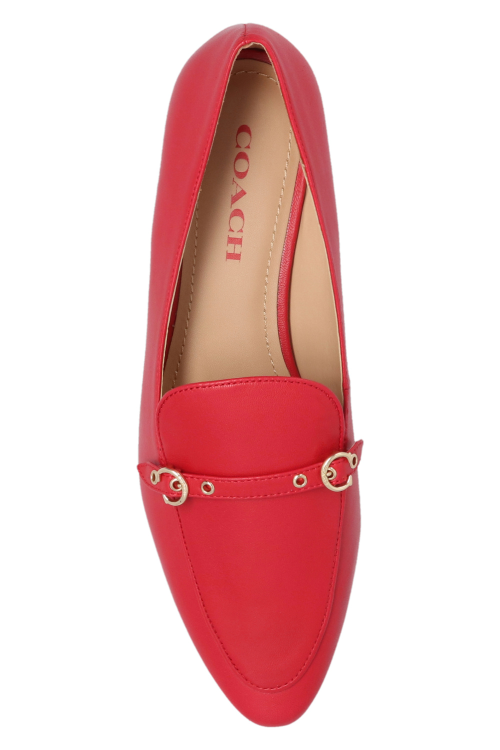 Red clearance coach loafers